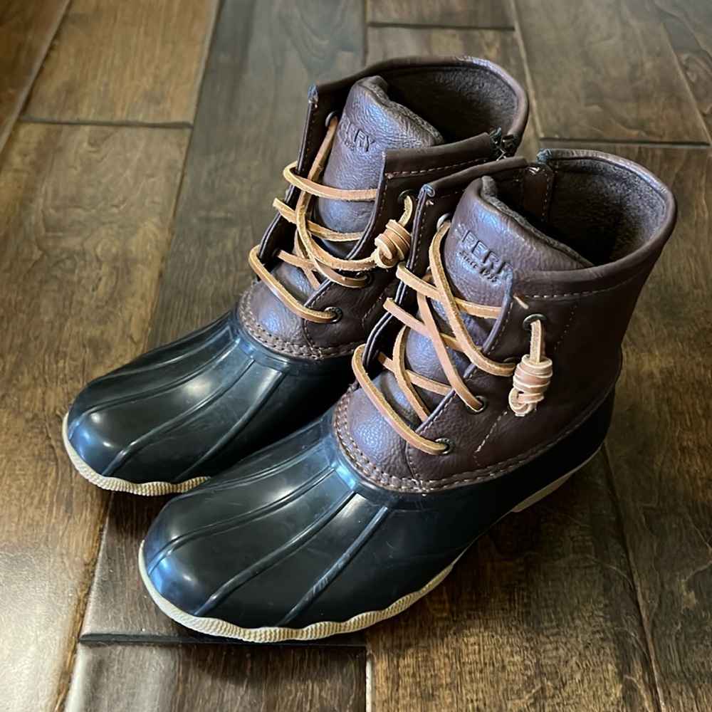 Kids Sperry Winter Rain Saltwater Duck Boots